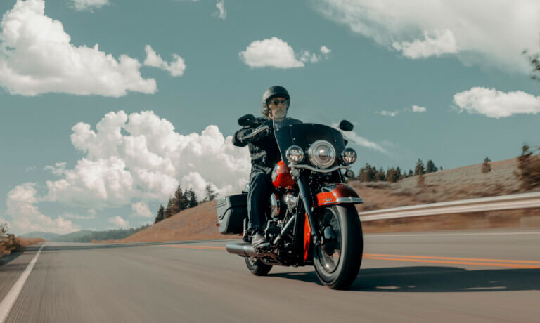 2025 Harley-Davidson Heritage Classic riding on highway