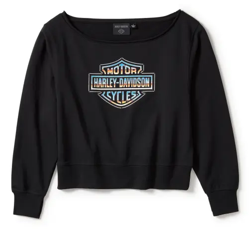 Harley-Davidson ženska majica Chrome Evo Off The Shoulder Crew