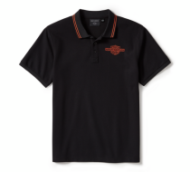 Tricou polo KNIT BLACK