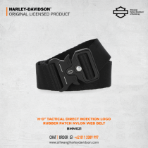 Harley-Davidson® Men's Tactical Direct Injection Logo Rubber Patch Nylon Web Belt