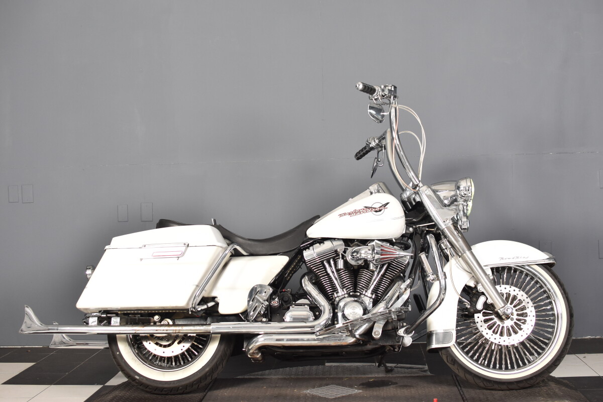 00s HARLEY DAVIDSON グレー フレイム フェード クローム Harley Chrome Enforcer Front 21 Rear 18