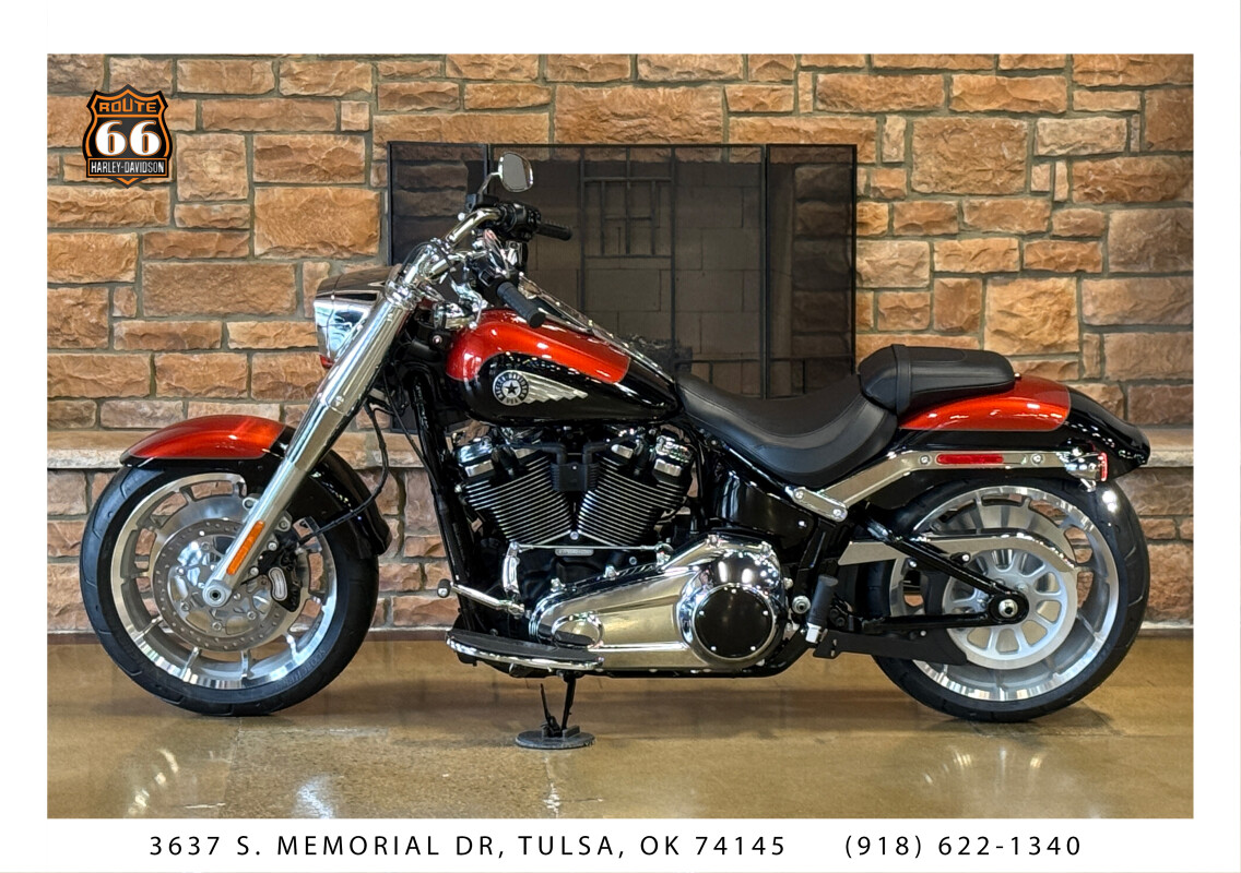 2025 Harley-Davidson Fat Boy Whiskey Fire / Vivid Black - Photo 3