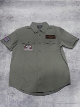 SHIRT-WOVEN,GREEN