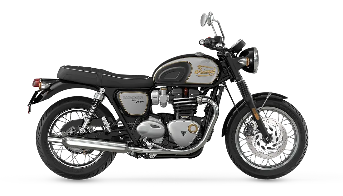 2025 Triumph Bonneville T120 Icon Edition - Sapphire Black Aluminum Silver