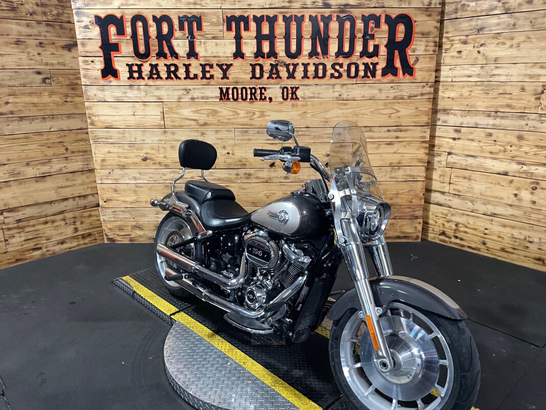 Harley-Davidson Fat Boy 114 2023 FLFBS Gray Haze/Silver Fortune - Photo 3