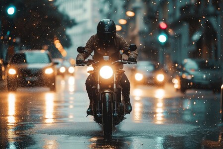 Riding a Motorcycle in the Rain