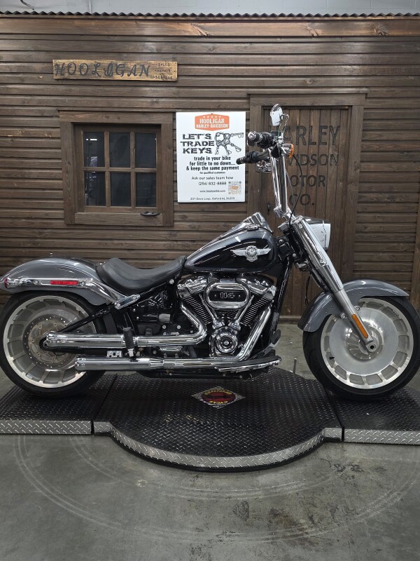 2021 Harley-Davidson Fat Boy 114 GAUNT GRY MET/VIV BK W/12 D