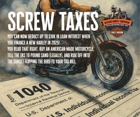 Harley-Davidson Riders Can Now Score a $10,000 Federal Tax Deduction (Seriously.)