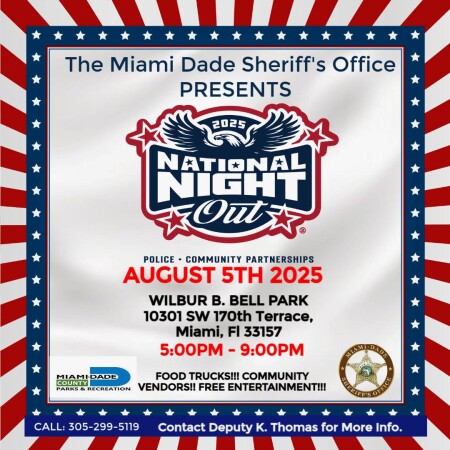 2025 National Night Out with Miami Dade Sheriff's Office Squad!