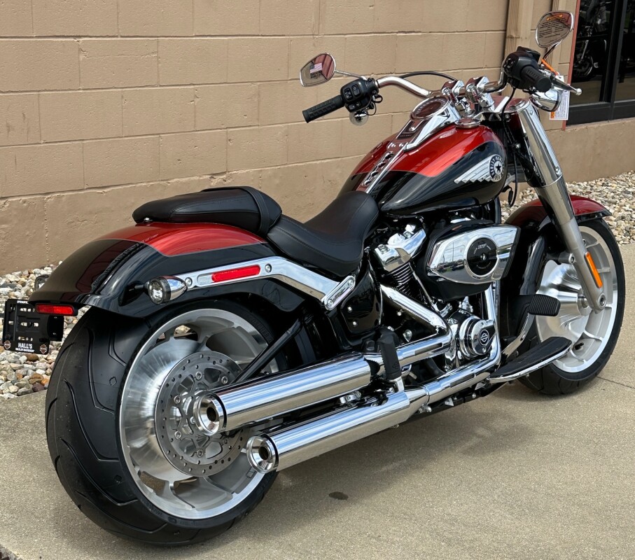2025 Harley-Davidson Fat Boy Whiskey Fire / Vivid Black - Photo 2