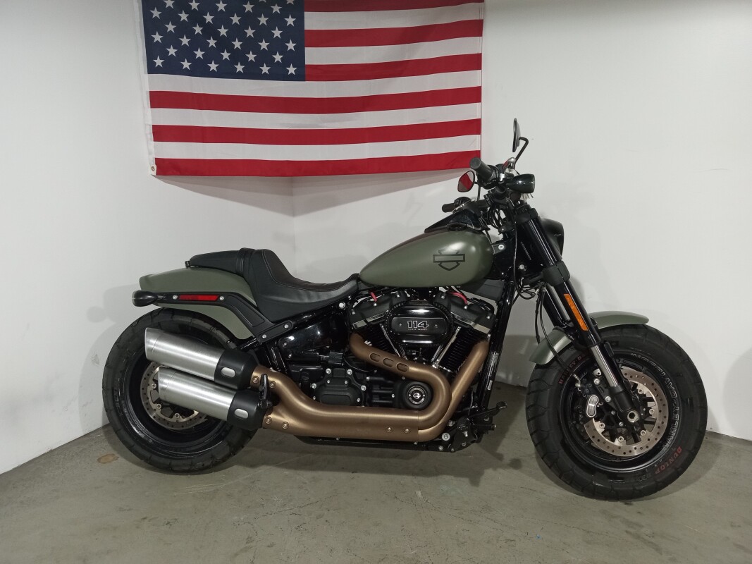 2021 Harley-Davidson® Fat Bob® 114 Deadwood Green Denim