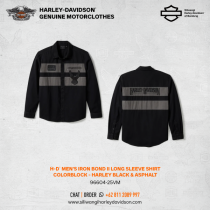 Men's Iron Bond II Long Sleeve Shirt - Colorblock - Harley Black & Asphalt