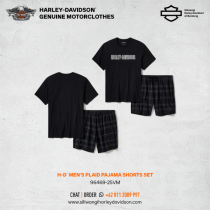 Men's Plaid Pajama Shorts Set