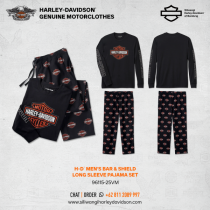 Harley MENS BAR & SHIELD LONG SLEEVE PAJAMA SET