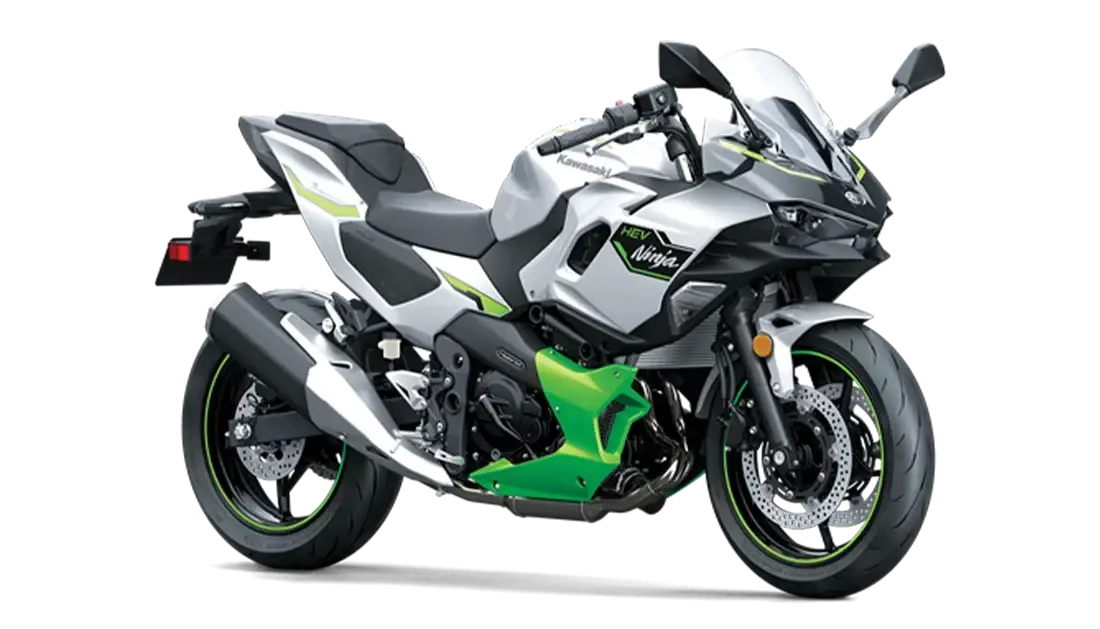 2024 Kawasaki NINJA 7 HYBRID ABS METALLIC BRIGHT SILVER/METALLIC MATTE LIME GREEN/EBONY