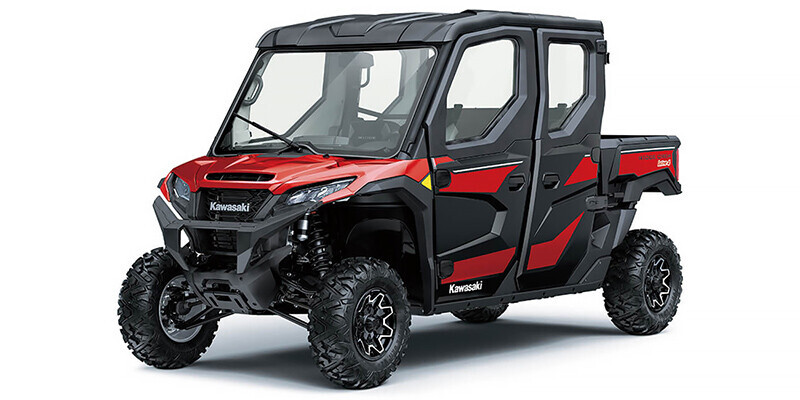 2025 Kawasaki RIDGE Crew HVAC Candy Persimmon Red