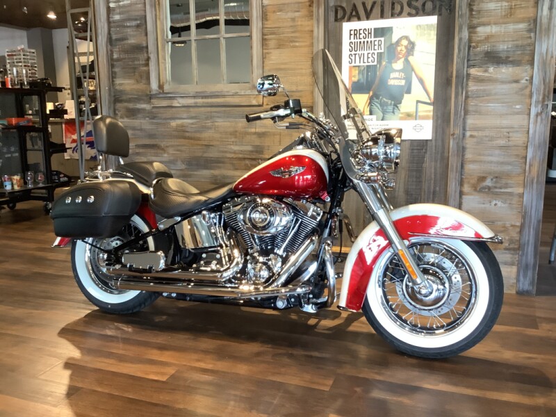Harley-Davidson FLSTS 1:10 白赤 ① Maistno Harley Davidson Heritage Springer FLSTS Model Diecast