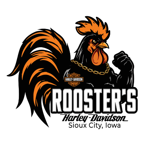 Rooster's Harley-Davidson logo