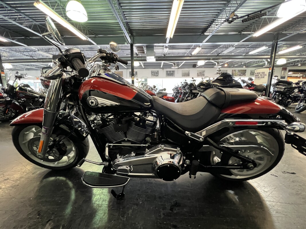 2025 Harley-Davidson Fat Boy Whiskey Fire / Vivid Black FLFB - Photo 6
