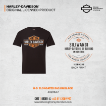 ELONGATED B&S ON BLACK – Siliwangi Harley-Davidson® Official Backprint Tee (Black)