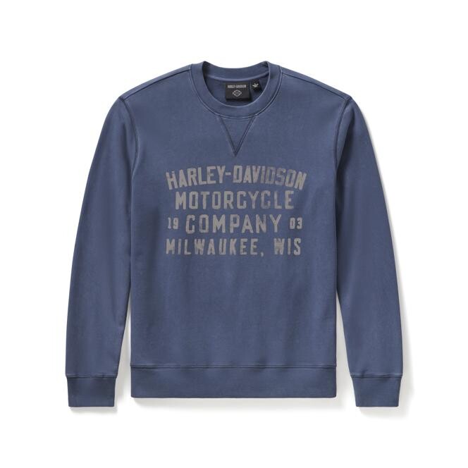 HARLEY-DAVIDSON ブラウン クルーネック トレーナー L メンズ Champion x Harley-Davidson ファナティック クルー