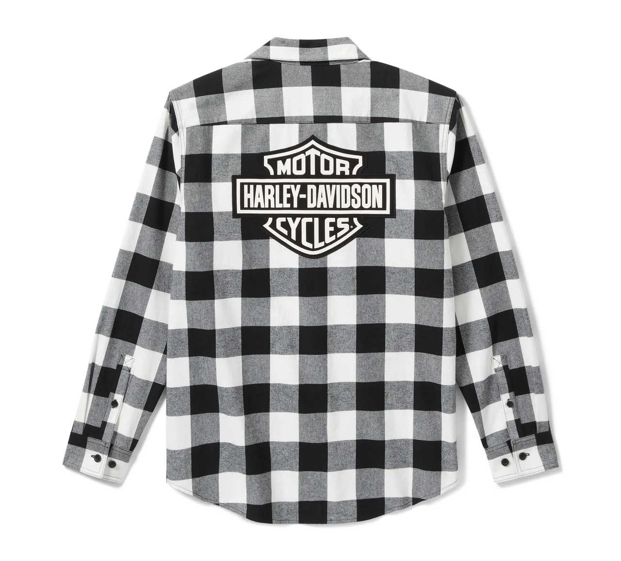 Košulja Bar & Shield Buffalo Check Flannel - Plaid - Harley Black & Cloud Dancer
