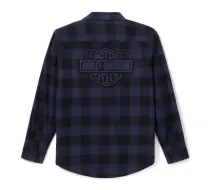 Košulja Bar & Shield Buffalo Check Flannel - Plaid - Mood Indigo/Harley Black