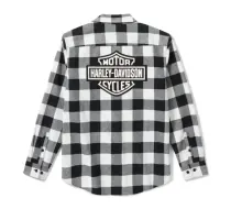 Košulja Bar & Shield Buffalo Check Flannel - Plaid - Harley Black & Cloud Dancer