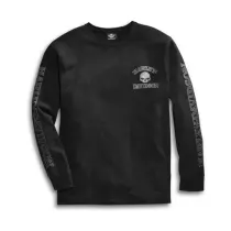 メンズ・ウイリーGロングスリーブTシャツ/ブラック