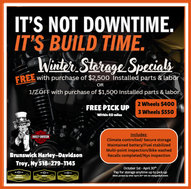 Harley-Davidson Winter Storage Specials in Albany, NY | Brunswick