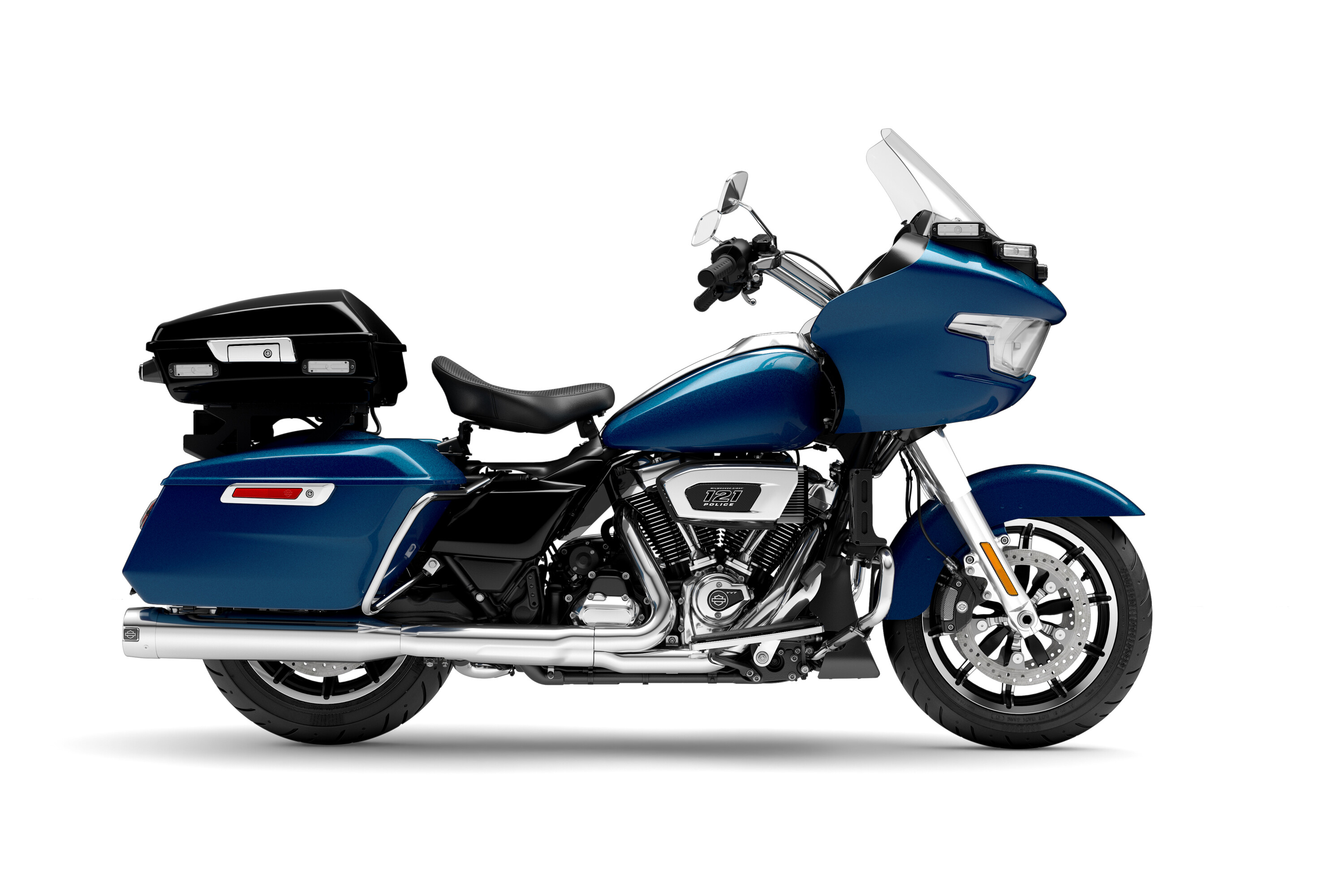 H-D Police Road Glide in luxury blue
