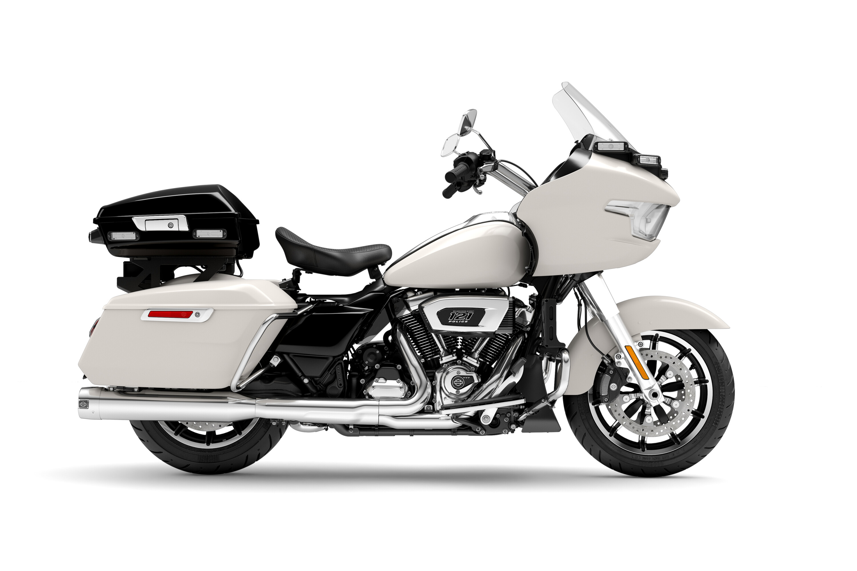 H-D Police Road Glide in birch white