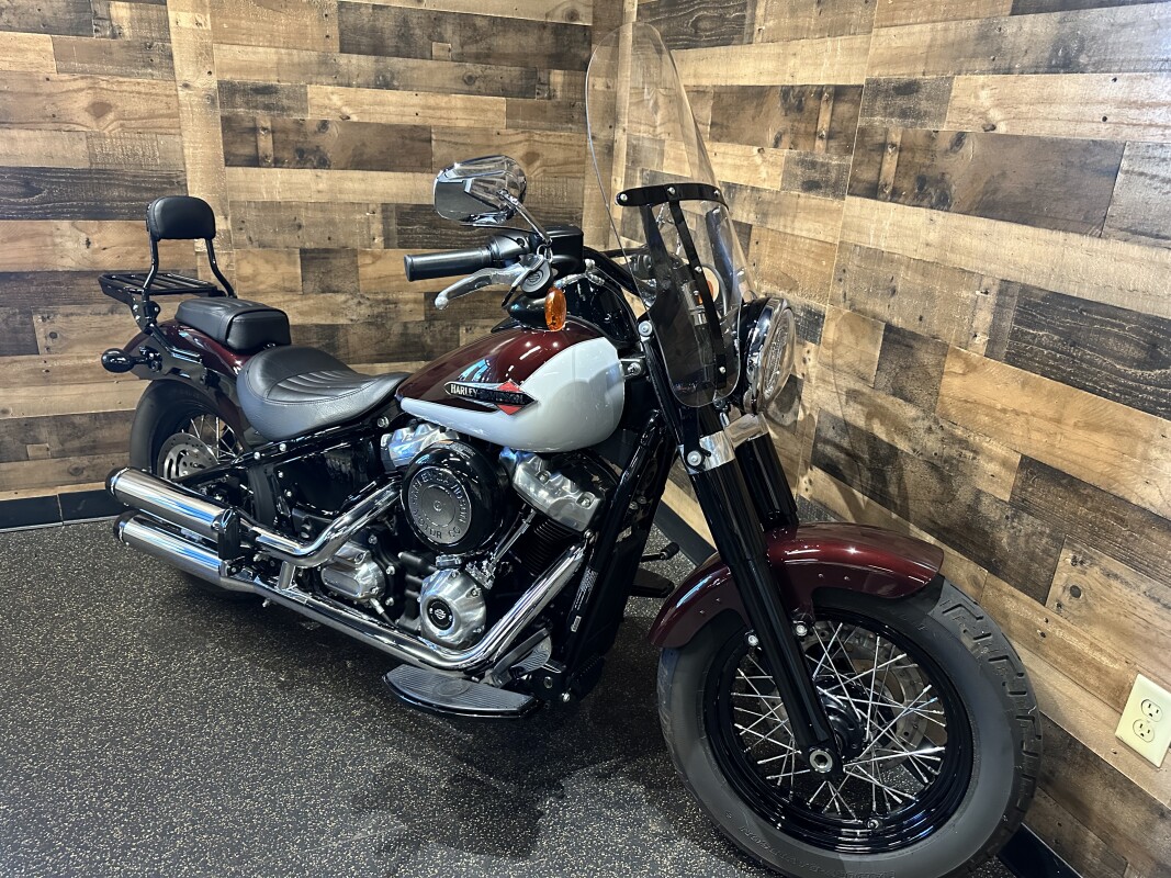 2021 Harley-Davidson Softail Slim Midnight Crimson & Stone Washed White Pearl FLSL - Photo 3