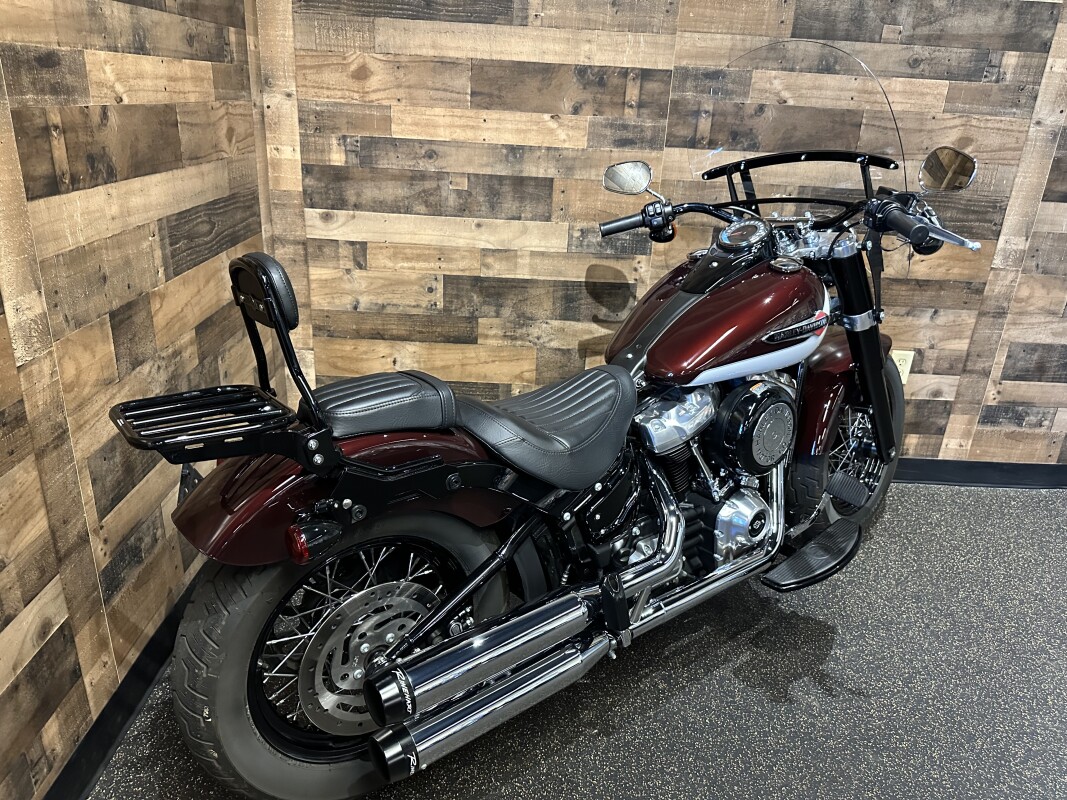 2021 Harley-Davidson Softail Slim Midnight Crimson & Stone Washed White Pearl FLSL - Photo 2
