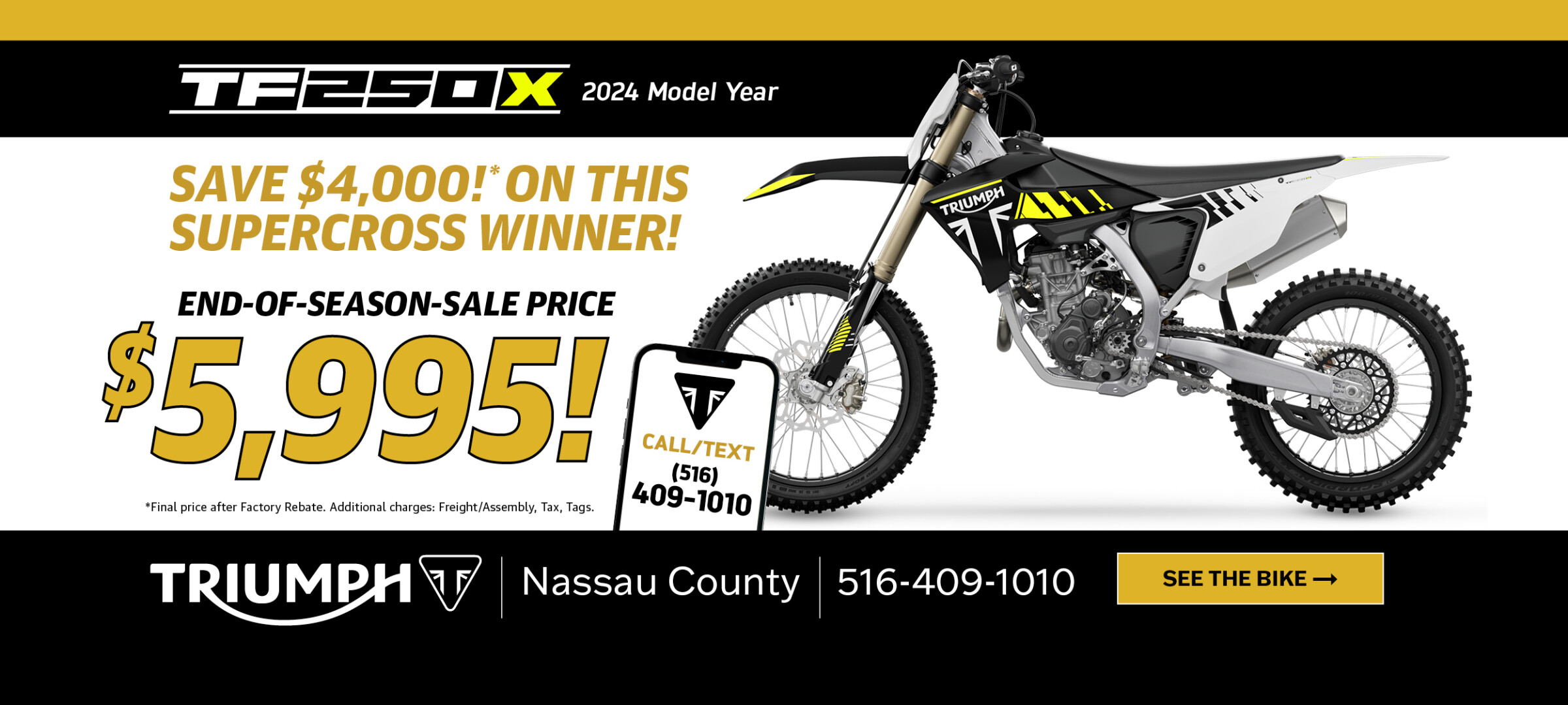 TF 250-X sale
