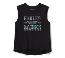 WOMEN'S OMBRE BLING SLEEVELESS TEE