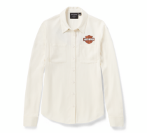 WOMEN'S WINGED BLING BUTTON FRONT SHIRT