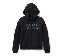 WOMEN'S WINGED BLING FULL ZIP HOODIE