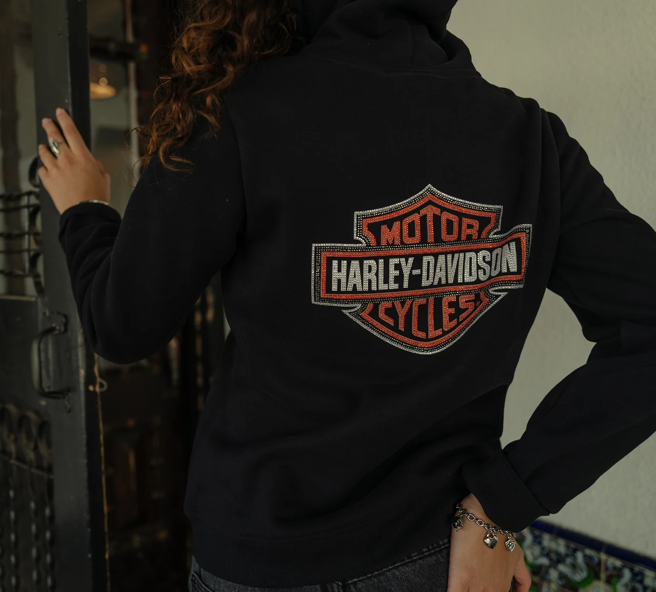 Essential Bling Pullover Ženska Hoodie - Harley Black