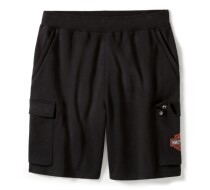 Men's Essential Fleece Cargo Short - Harley Black