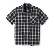 Men's Staple Short Sleeve Shirt - Plaid - Harley Black & Cloud Dancer