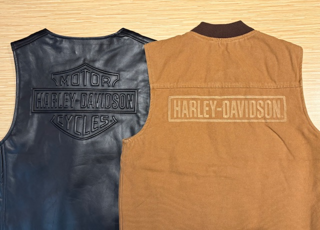 稀少美品Harley-Davidsonファイアーデザインレザー ベスト　ブラウン 70s AMF HARLEY-DAVIDSONハーレー ダビッドソン レザーベスト