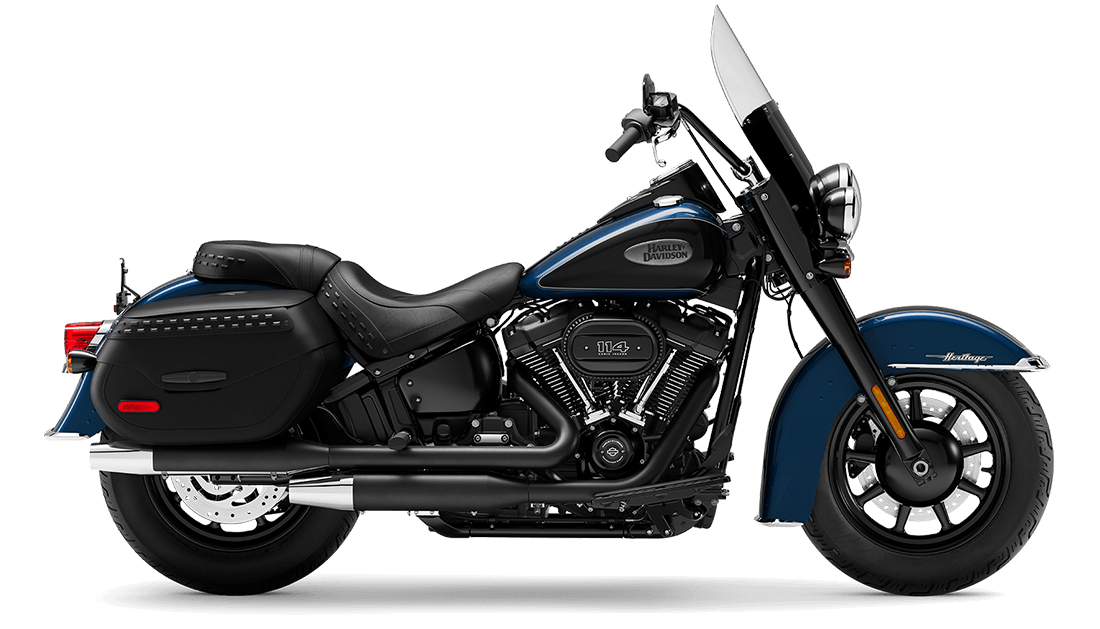 2022 Harley-Davidson Heritage Classic 114 Reef Blue/Vivid Black (Black Finish w/Cast Wheels)