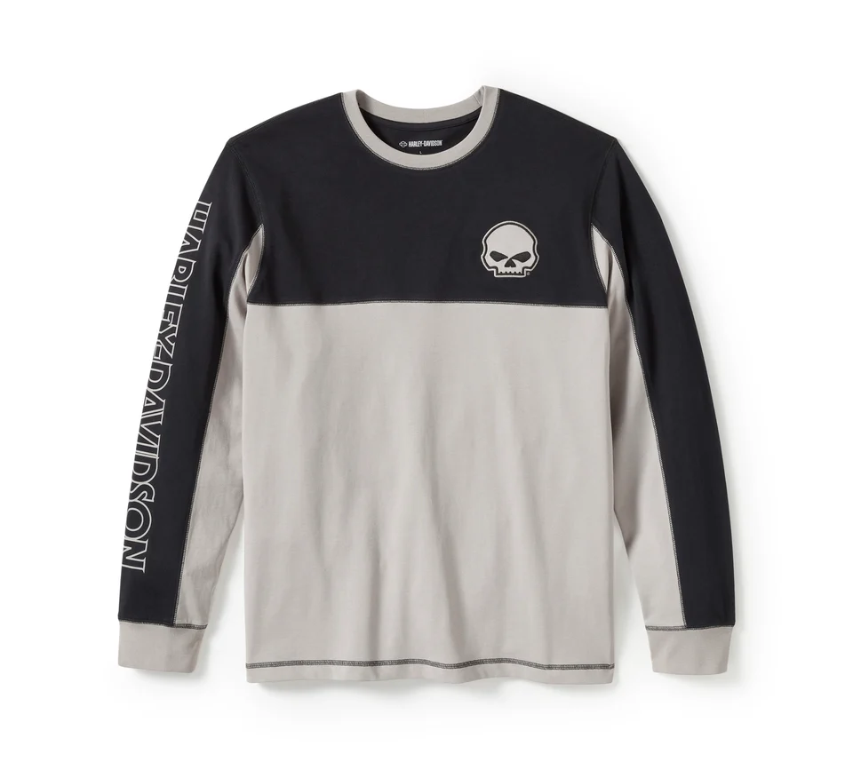 Men's Willie G ™ Skull Colorblock Long Sleeve Tee