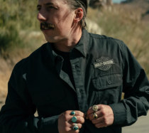 Men's Bar & Shield Solid Long Sleeve Shirt - Harley Black