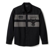 Men's Iron Bond II Long Sleeve Shirt - Colorblock - Harley Black & Asphalt