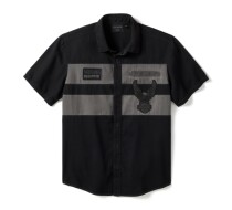 Men's Iron Bond II Short Sleeve Shirt - Colorblock - Harley Black & Asphalt
