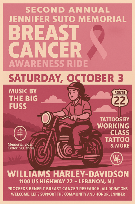 Annual Jennifer Suto Breast Cancer Awareness Ride and Event
