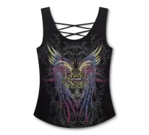 Ženska majica Bling H-D® Moto Wings Laced Back