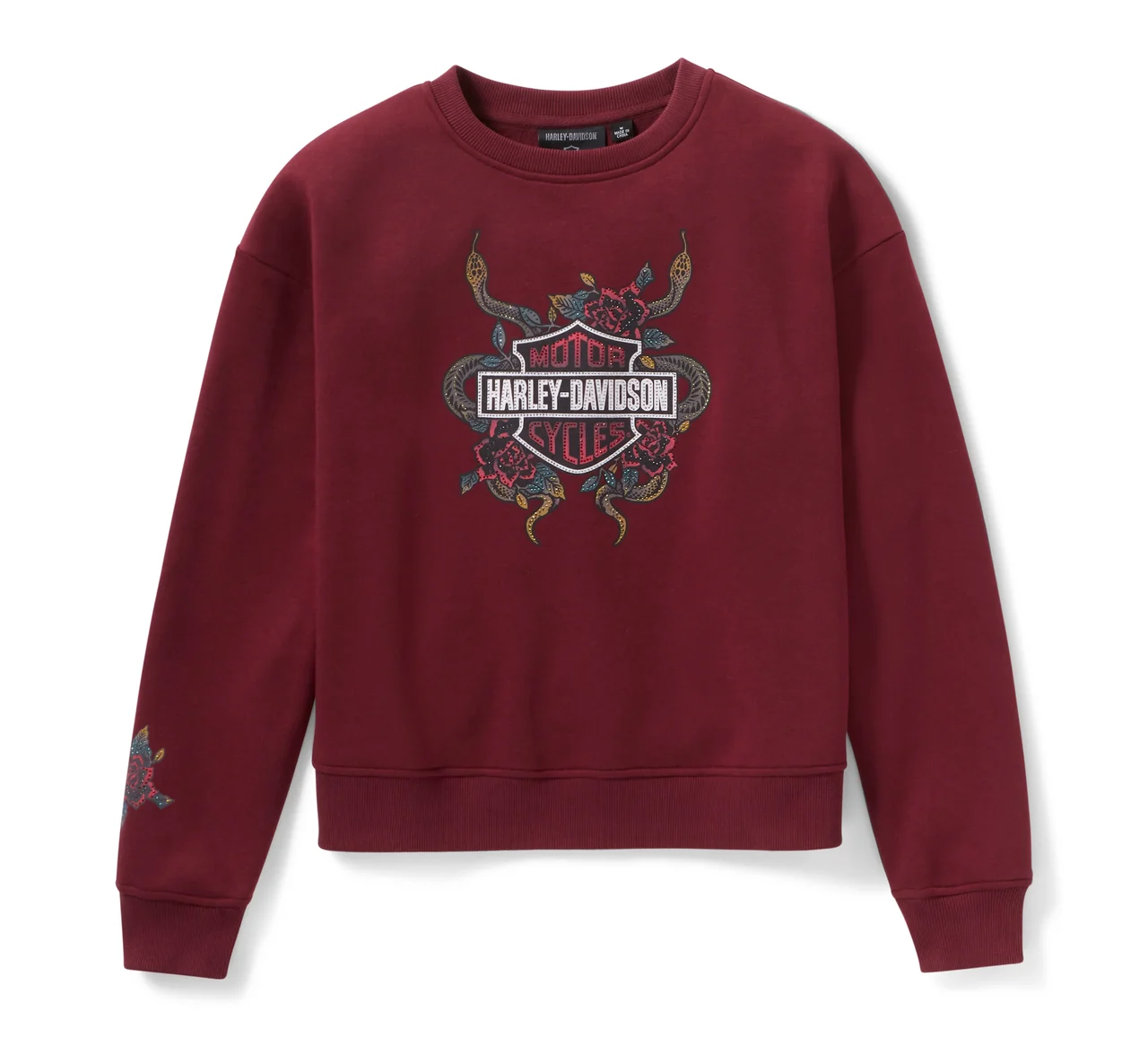Ženska majica Serpent Rose Bling Fleece